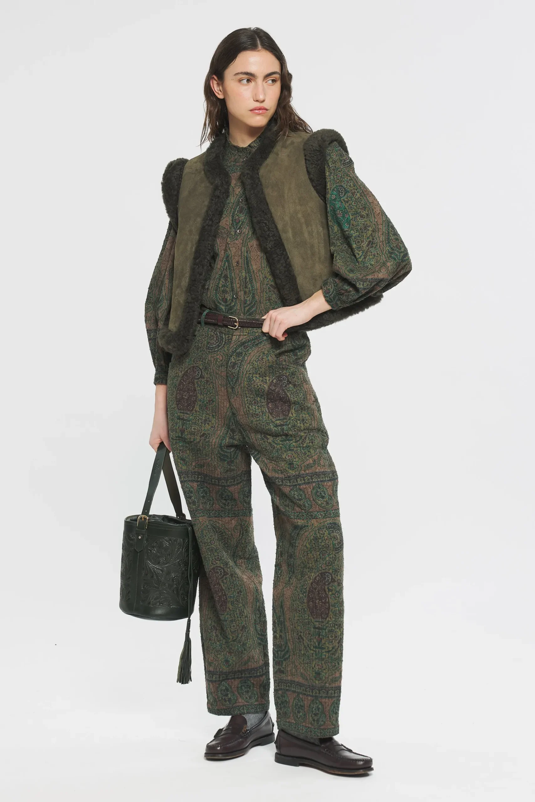 ANTIK BATIK Demis Gilet Green Shop