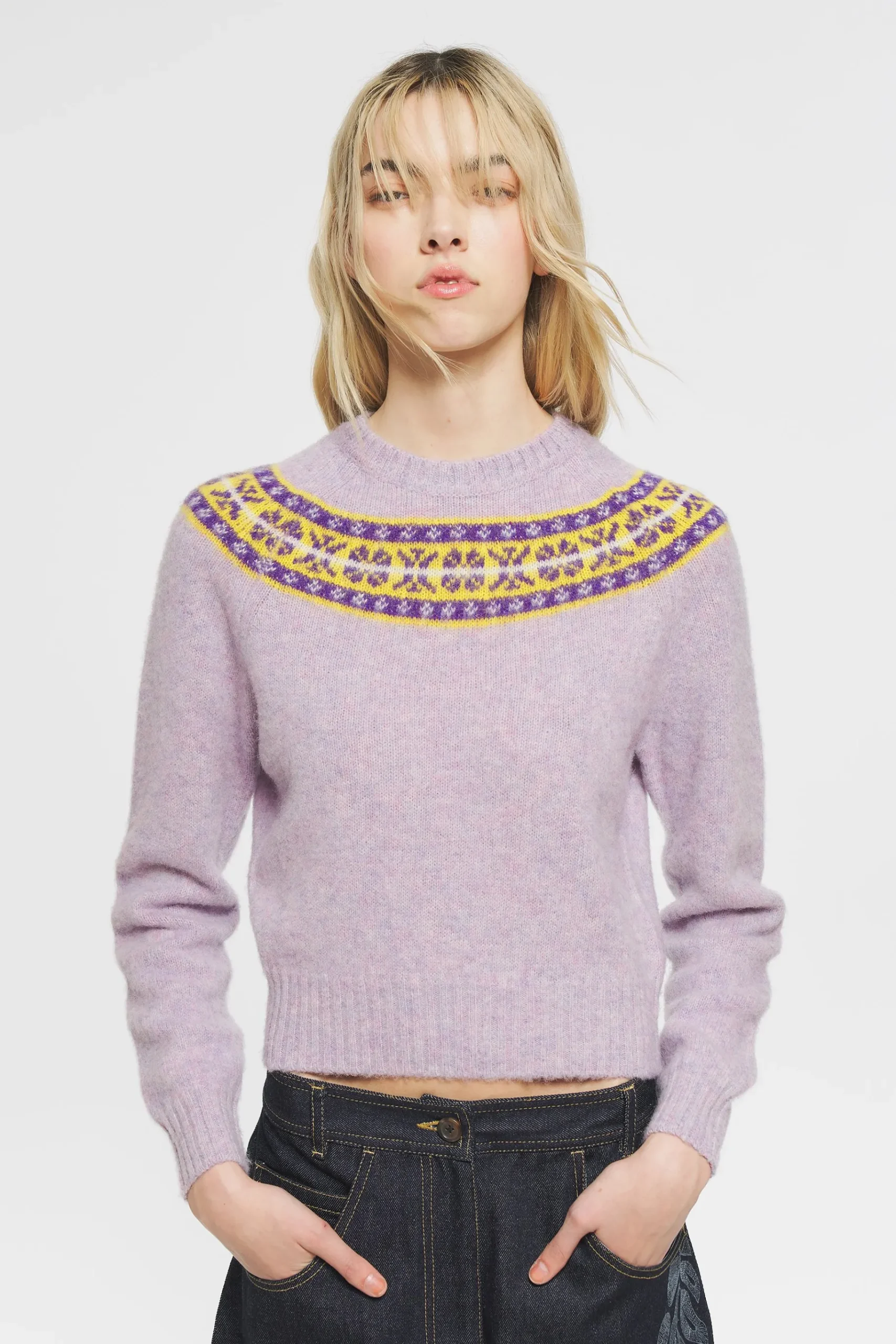 ANTIK BATIK Ewan Shetland jumper Purple Best Sale