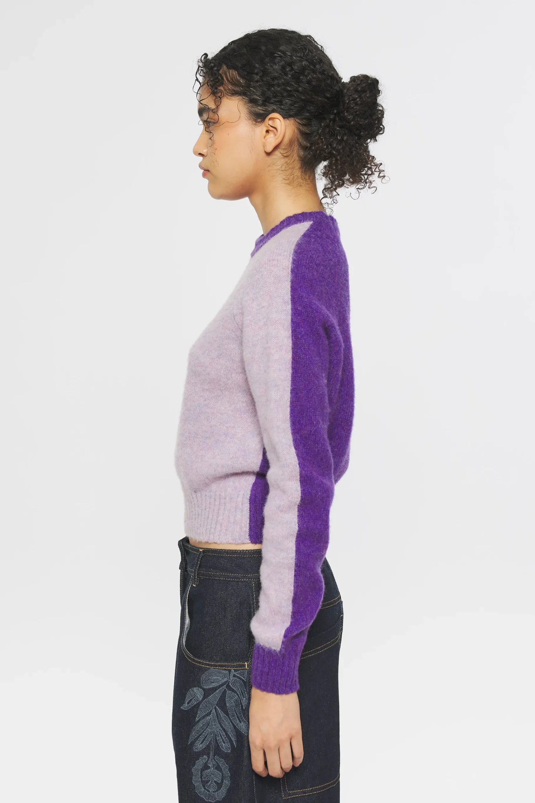 ANTIK BATIK Fergus Shetland jumper Purple New