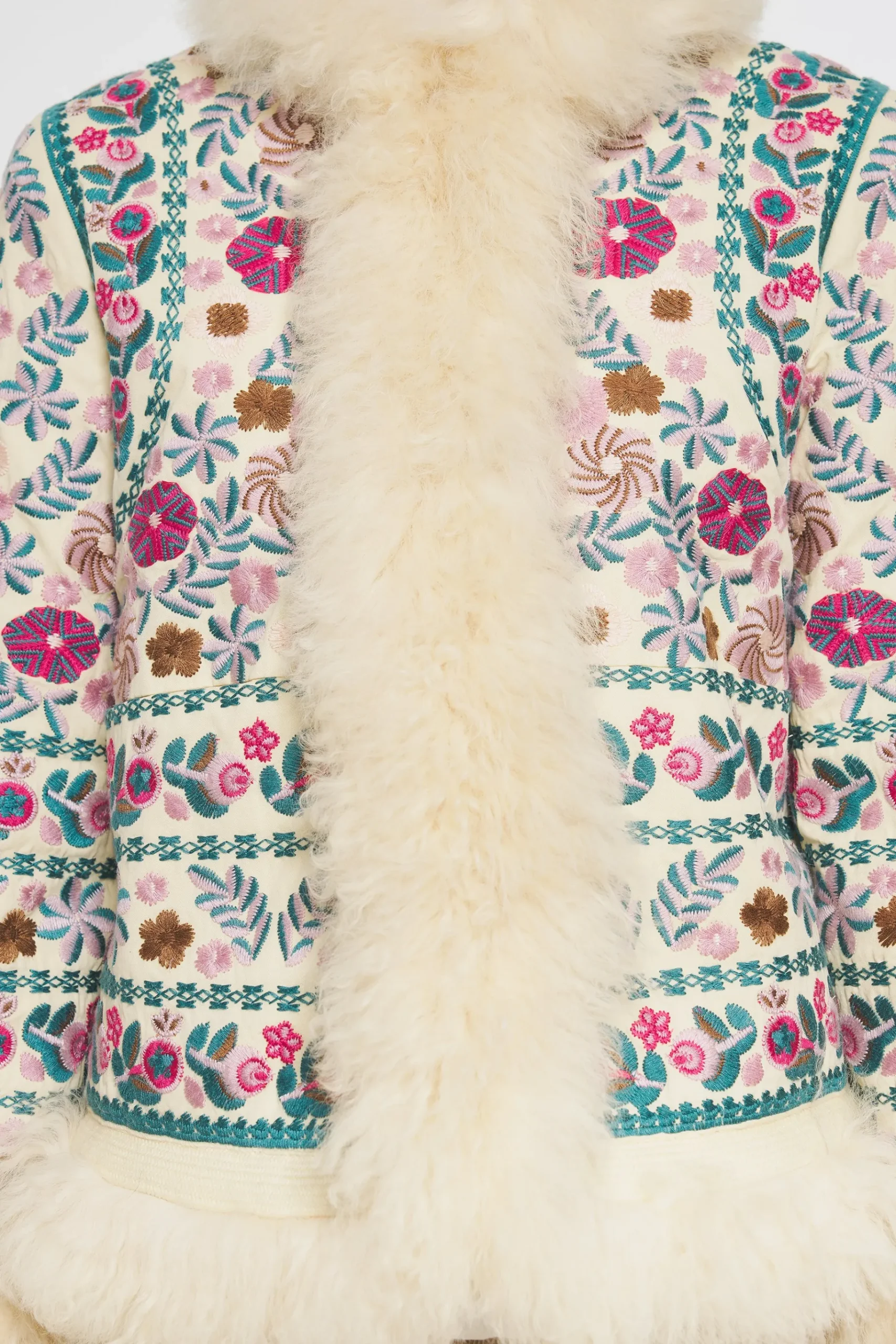 ANTIK BATIK Huguet Embroidered jacket Cream Cheap