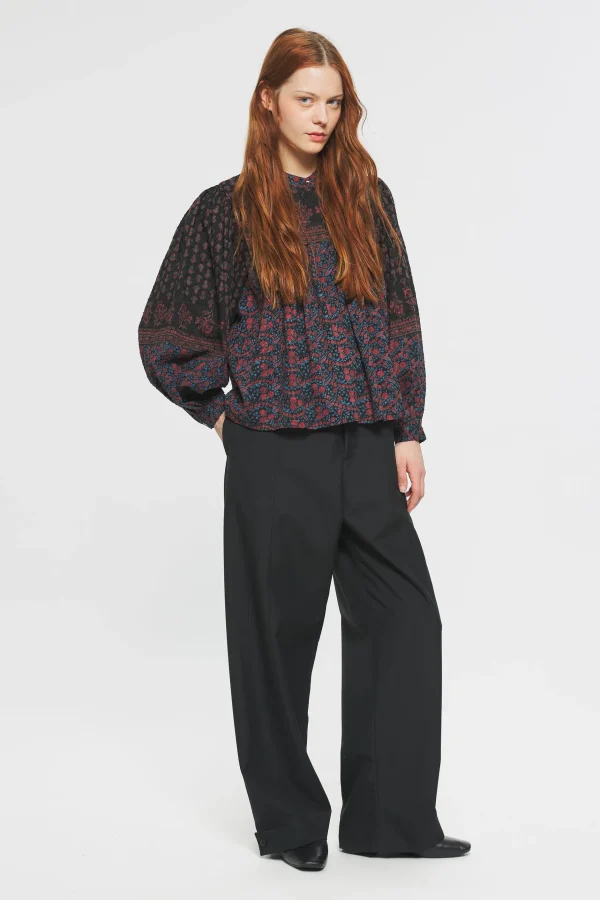 ANTIK BATIK Irina Print blouse Black Cheap