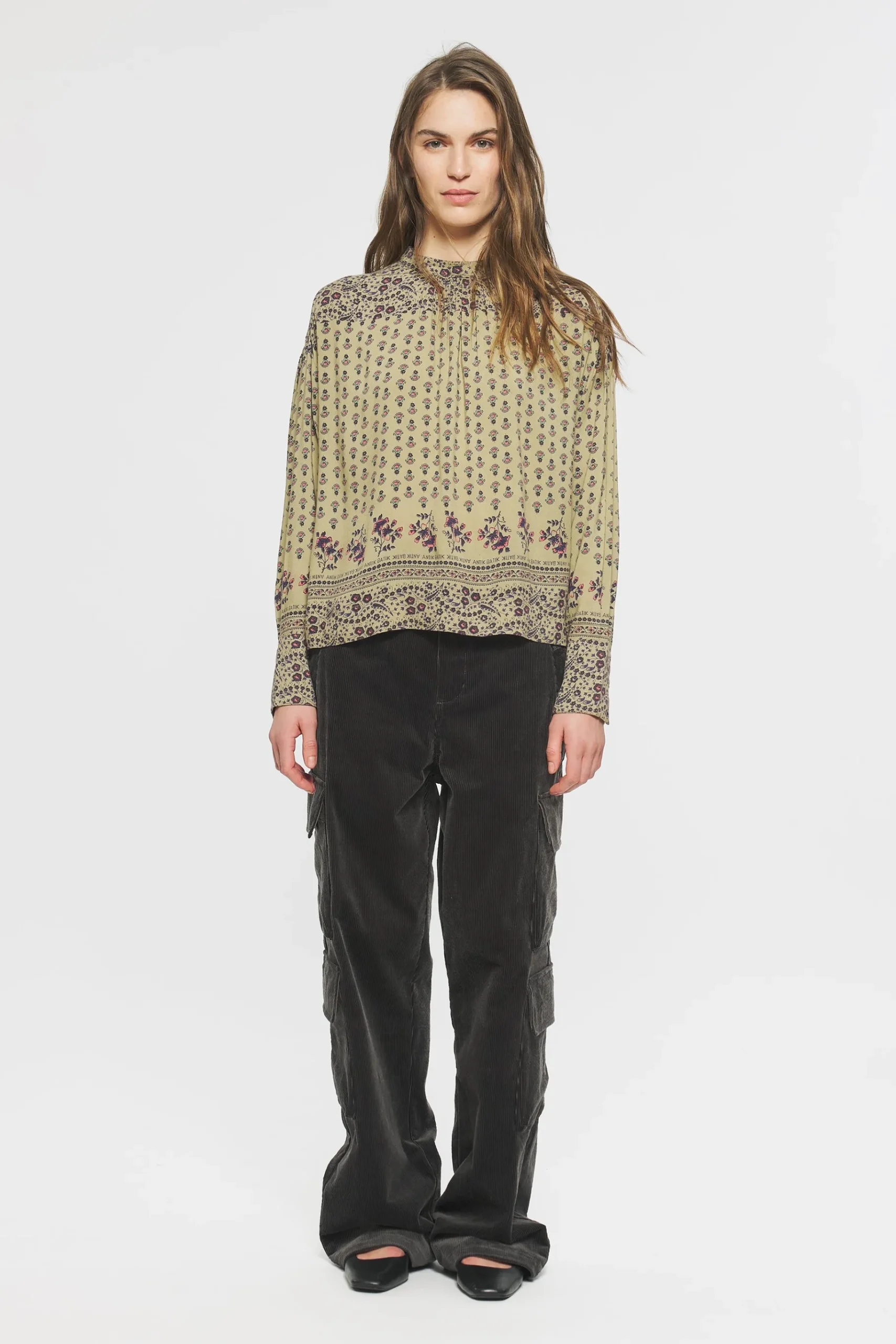 ANTIK BATIK Irina Print blouse Green Online
