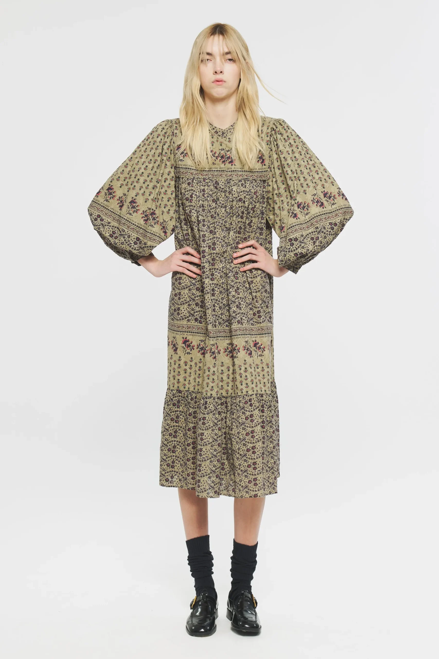 ANTIK BATIK Irina Print maxi dress Green Hot