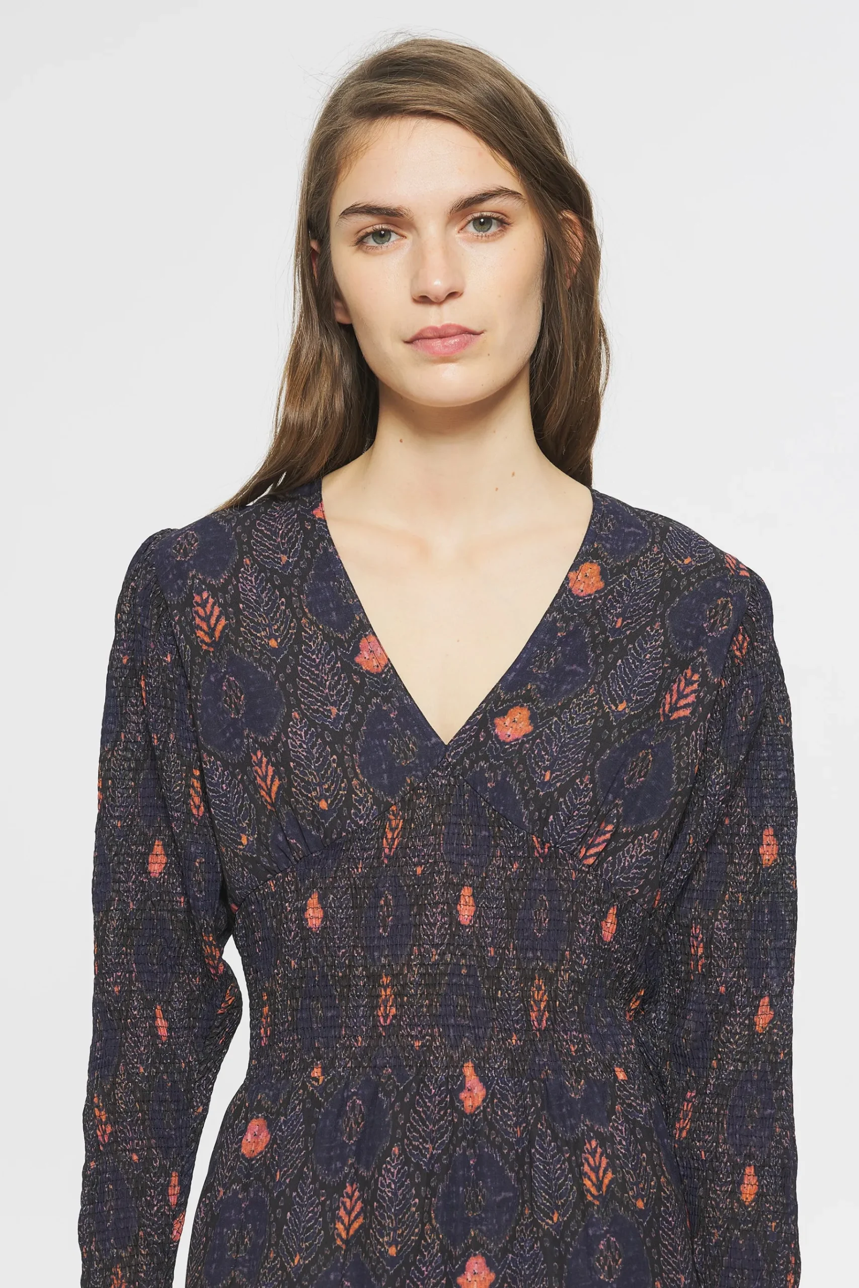 ANTIK BATIK Mani Print maxi dress Blue Outlet