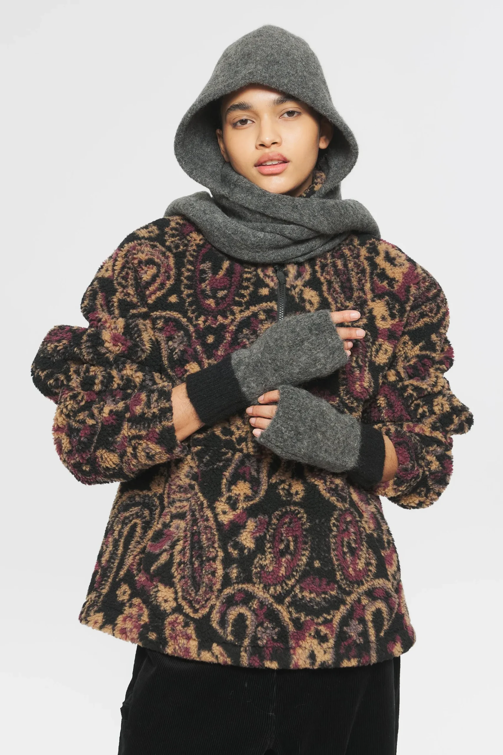 ANTIK BATIK Michelle Mittens Grey Shop
