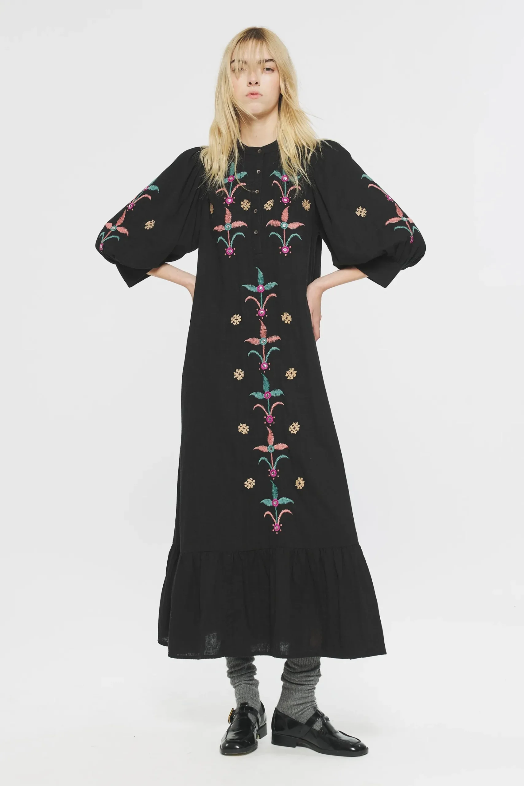 ANTIK BATIK Rafi Embroidered maxi dress Sale