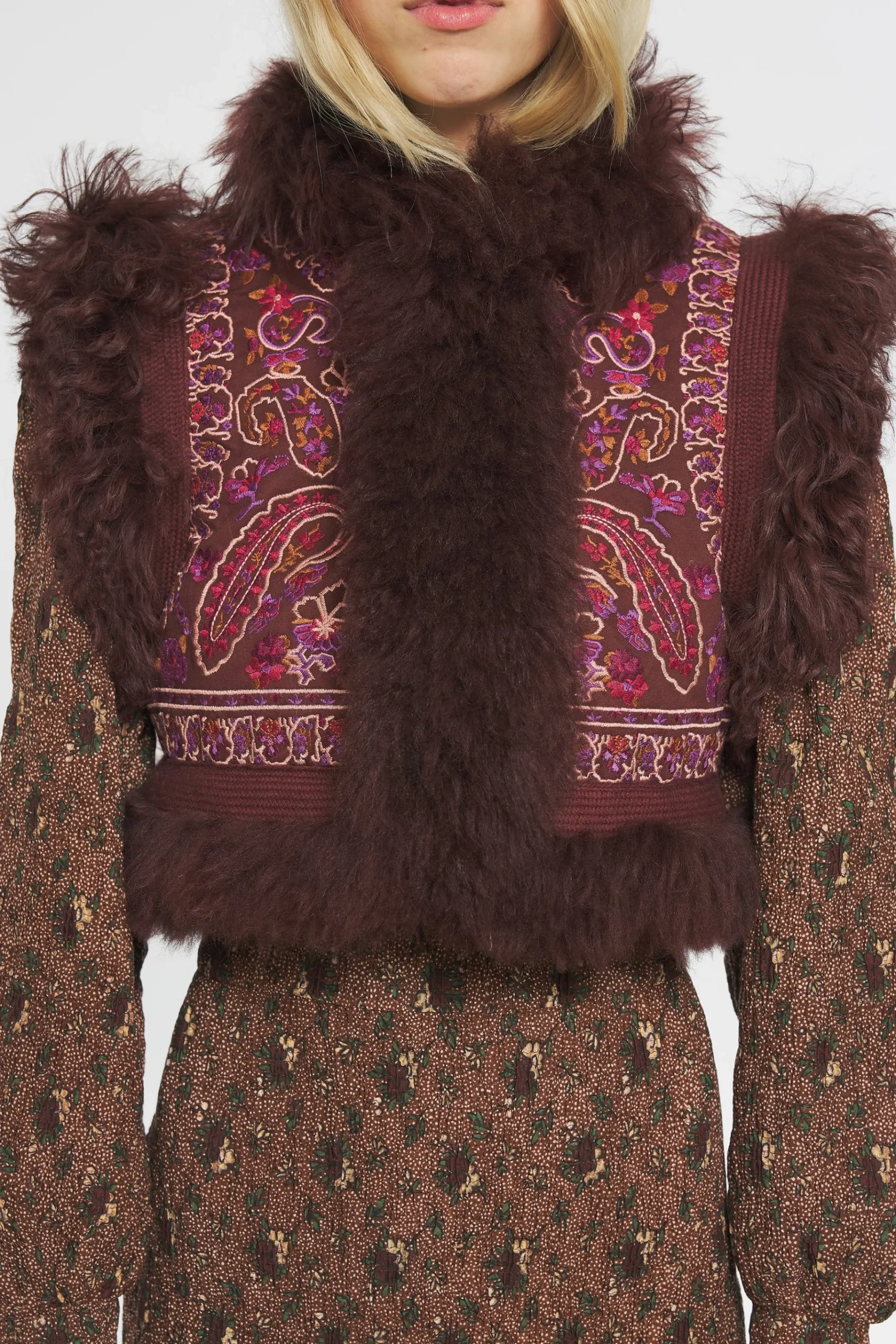 ANTIK BATIK Roza Embroide bolero Red New