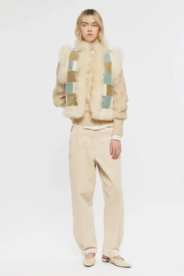 ANTIK BATIK Rusty Gilet Cream Online
