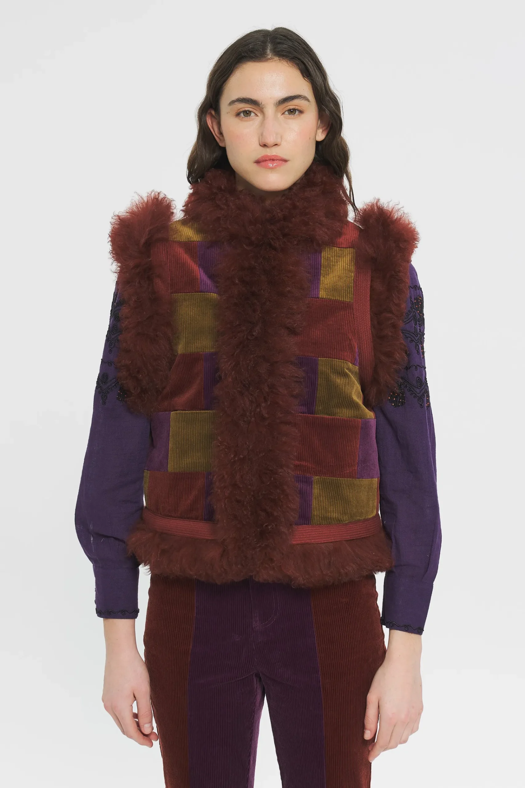 ANTIK BATIK Rusty Gilet Red Outlet