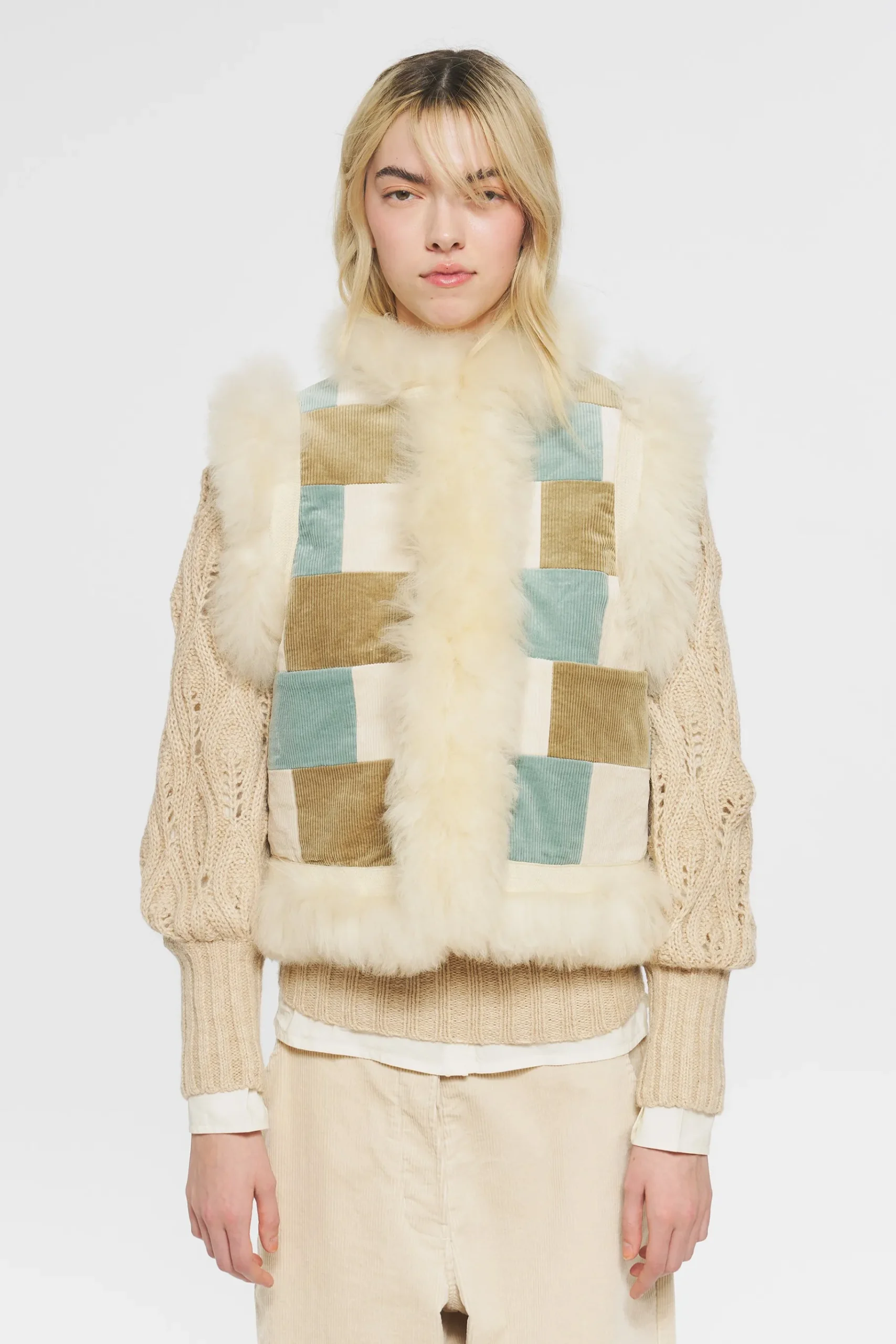 ANTIK BATIK Rusty Gilet Cream Online