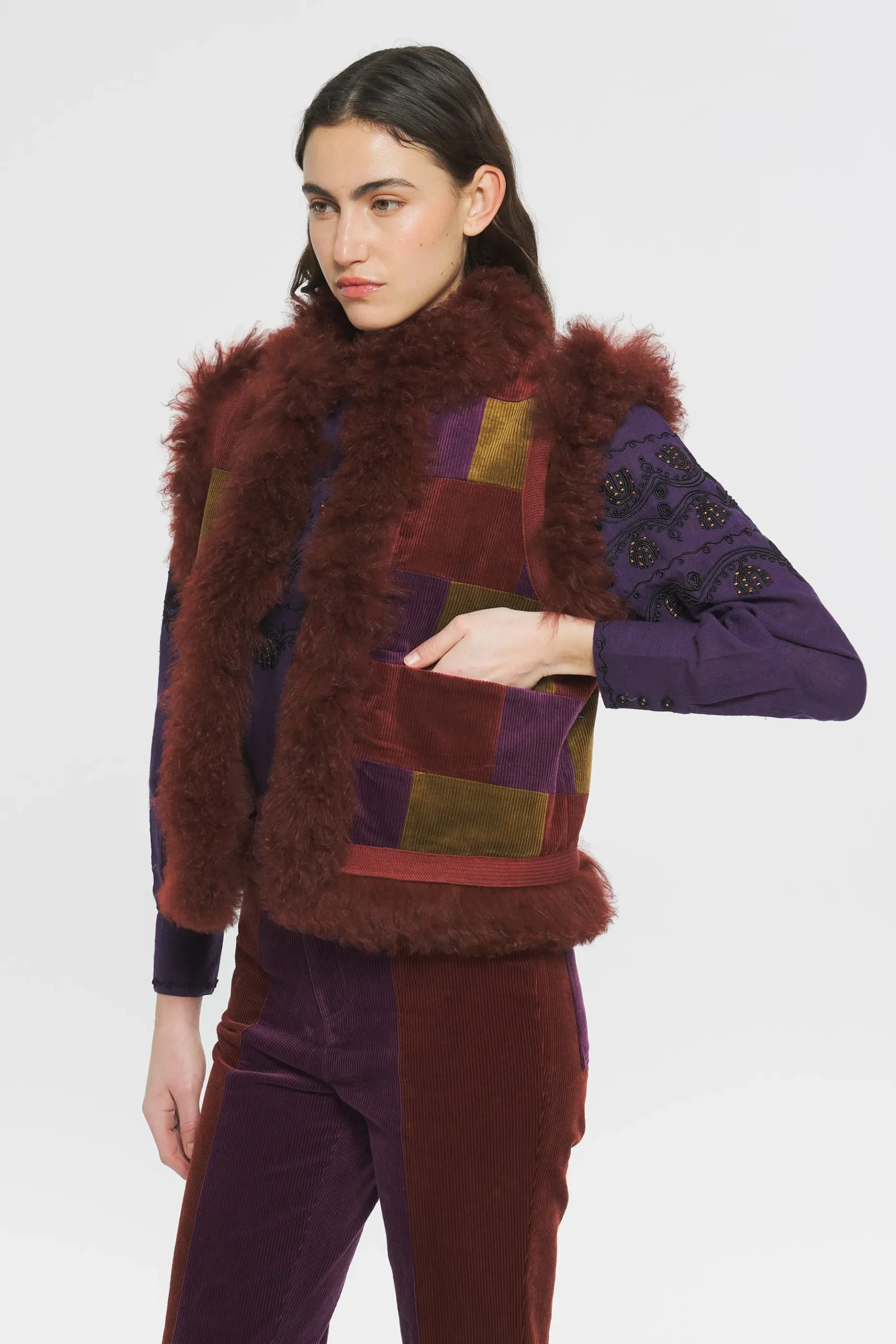ANTIK BATIK Rusty Gilet Red Outlet
