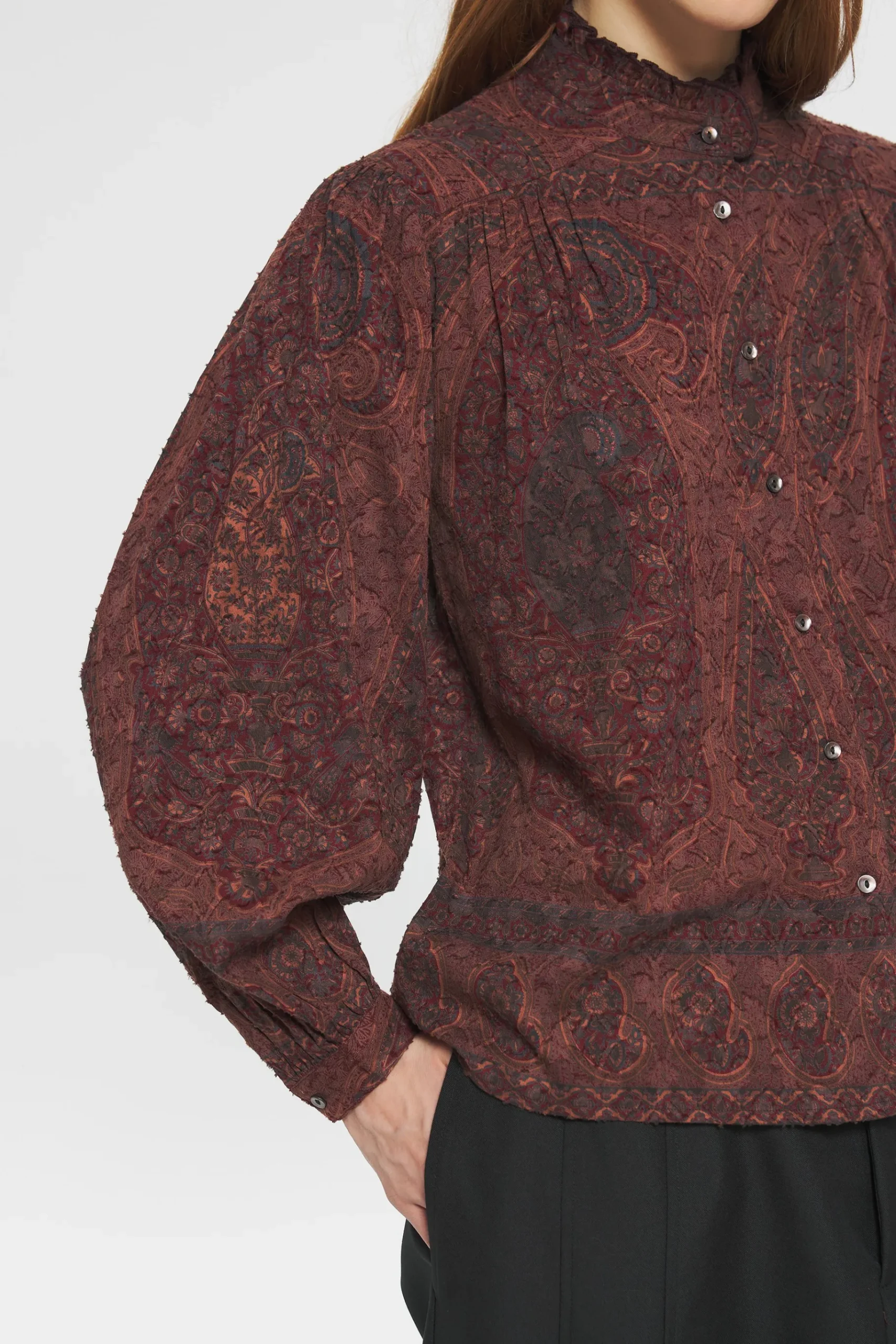 ANTIK BATIK Tajaro Blouse Red Best Sale
