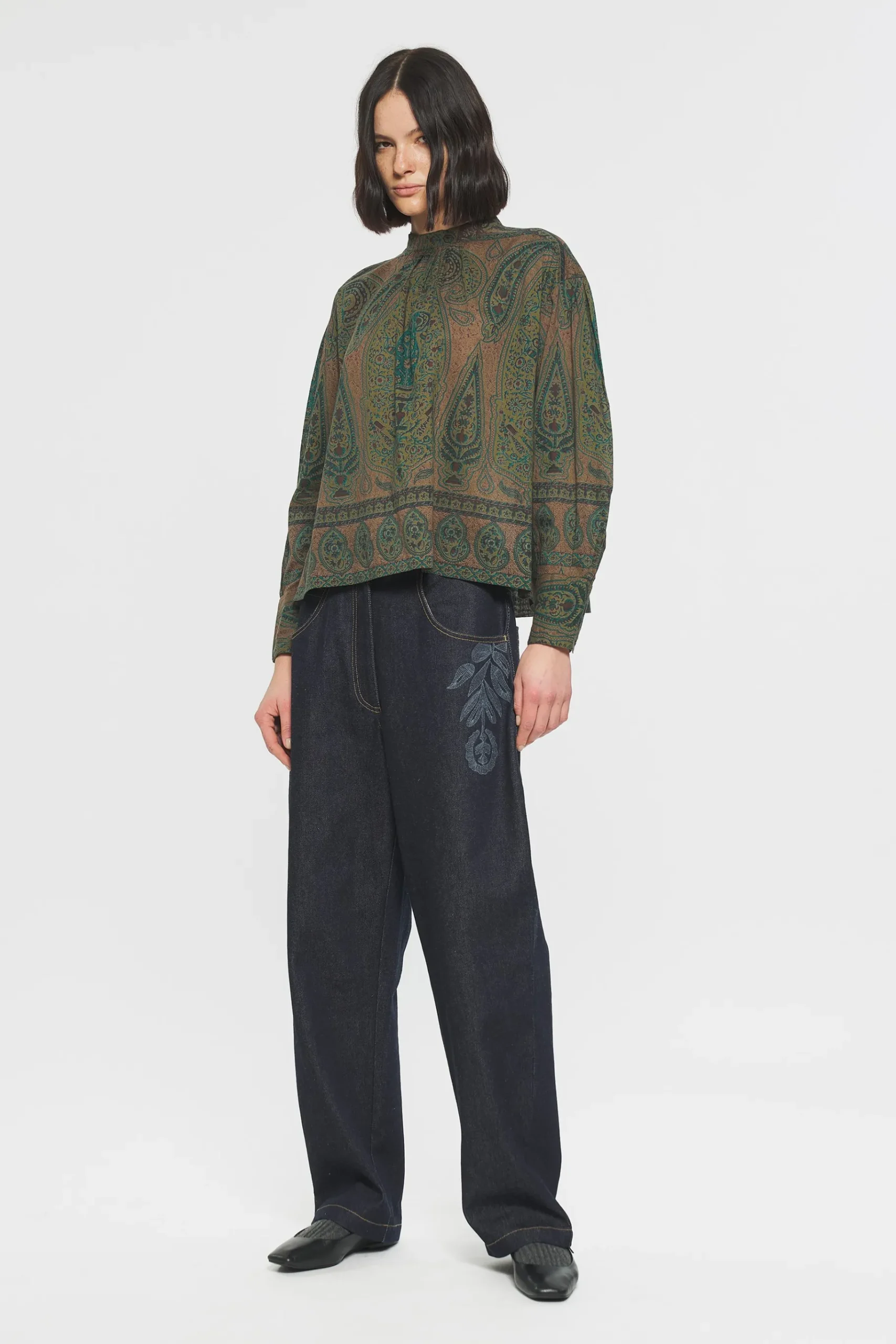 ANTIK BATIK Tajaro Blouse Green Store