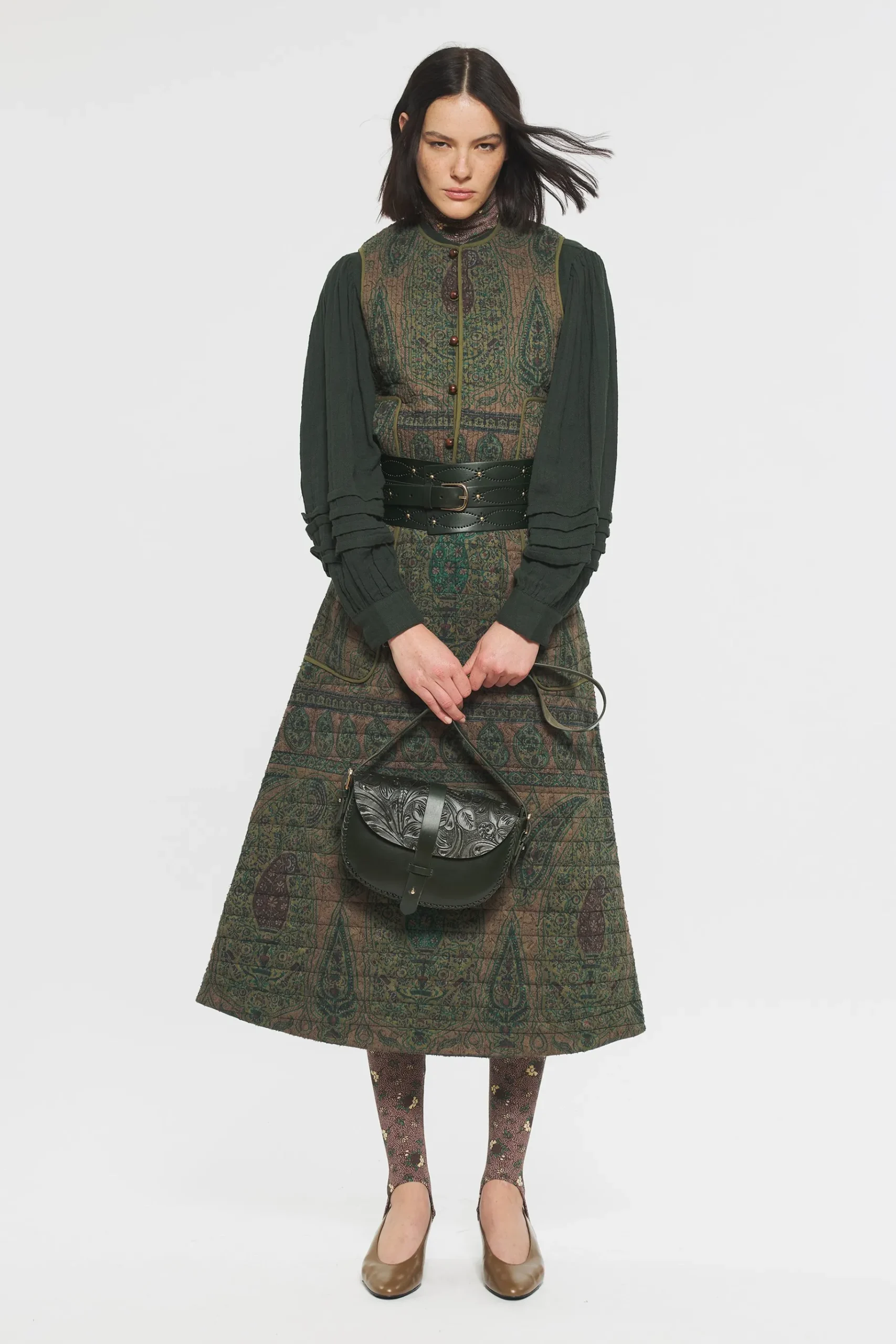ANTIK BATIK Tajaro Gilet Green Online