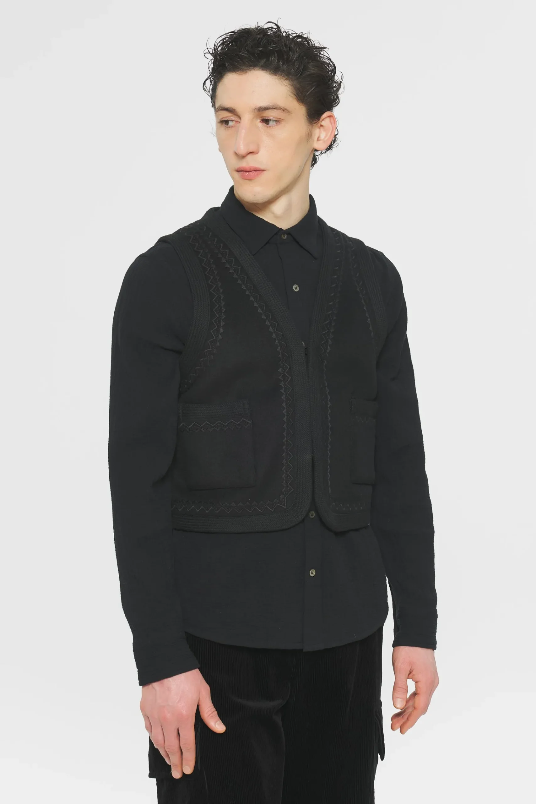 ANTIK BATIK William Gilet Men Black Best Sale
