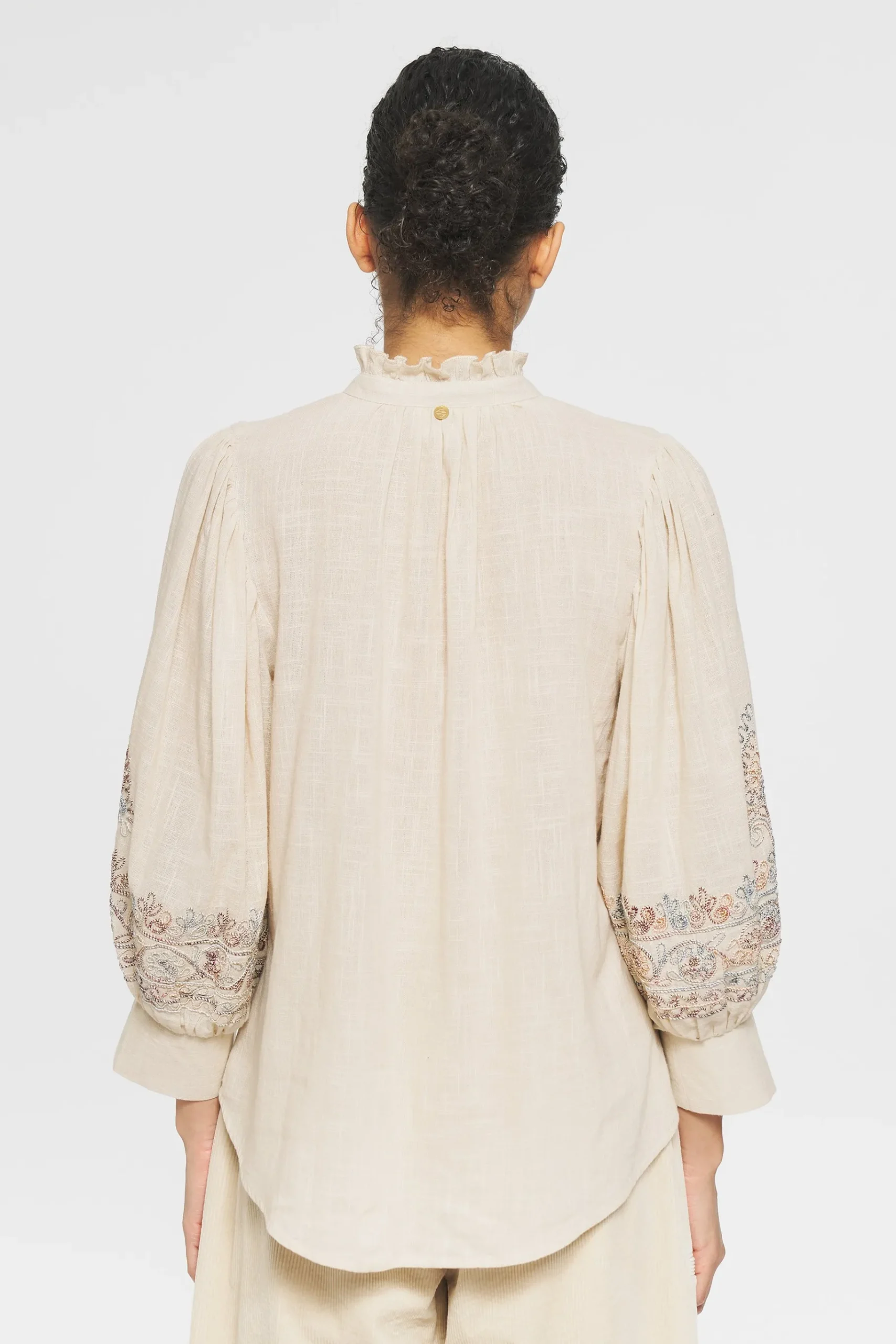 ANTIK BATIK Ziggy Embroidered blouse Cream New