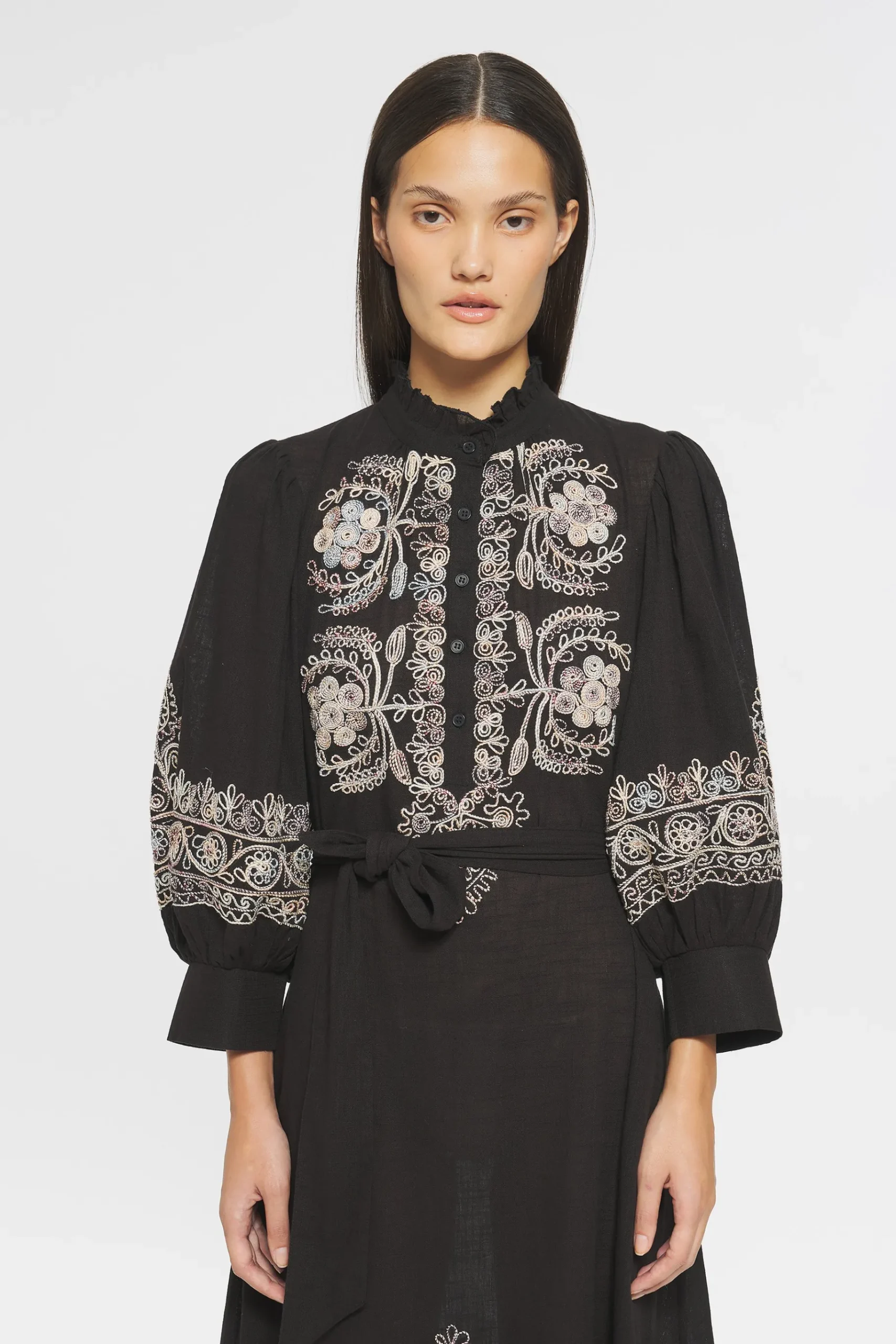 ANTIK BATIK Ziggy Embroidered maxi dress Black Fashion