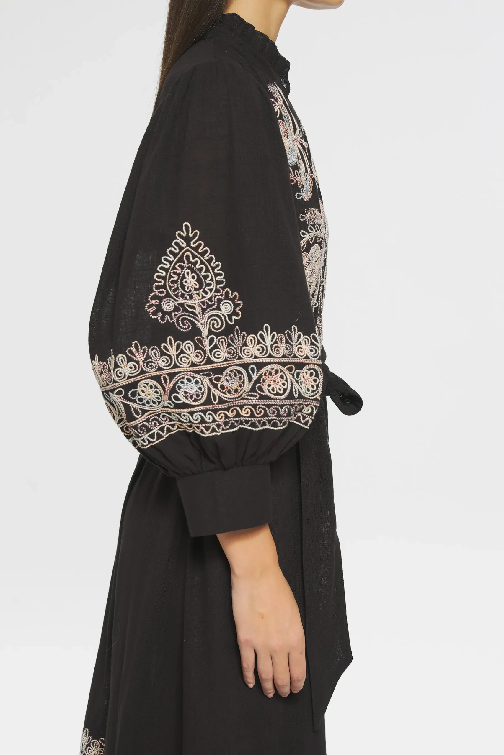 ANTIK BATIK Ziggy Embroidered maxi dress Black Fashion