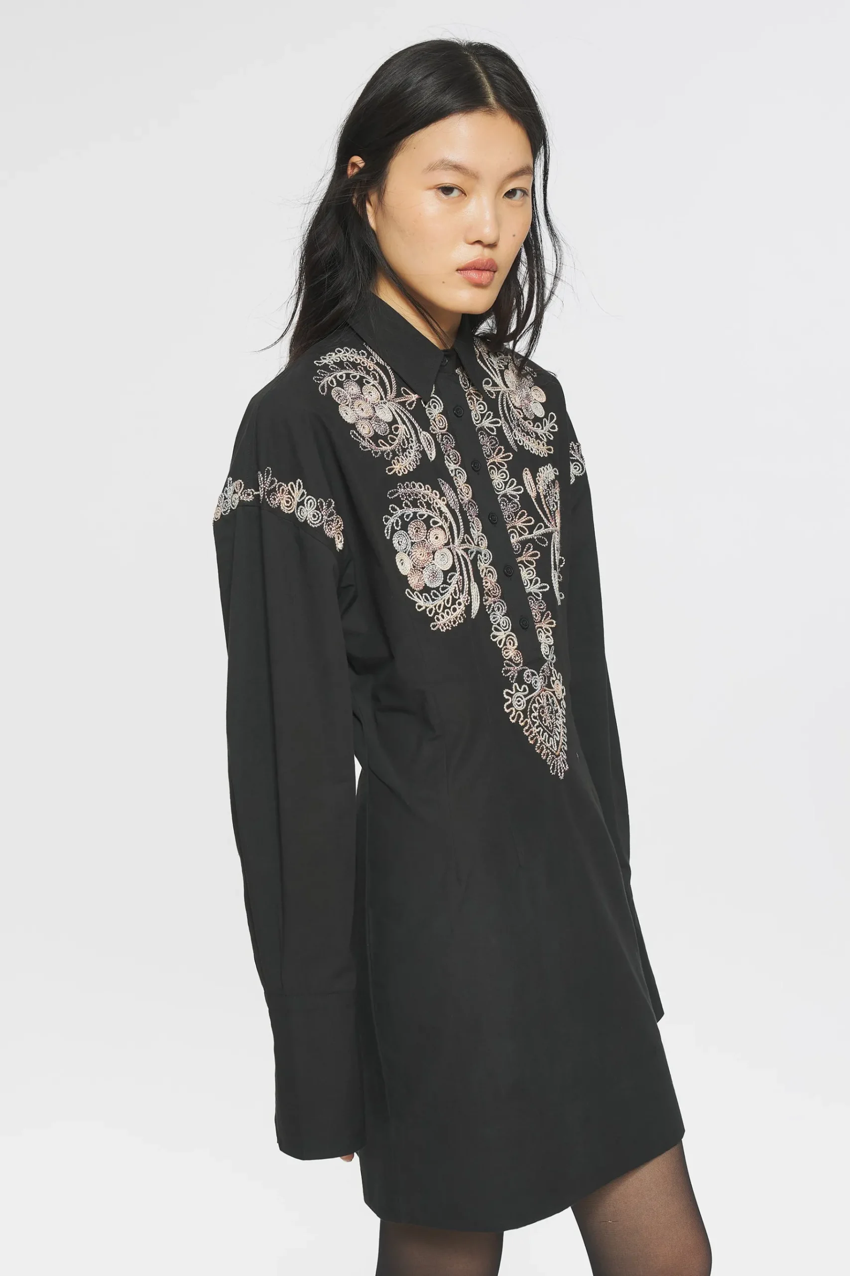 ANTIK BATIK Ziggy Embroidered mini dress Black Best