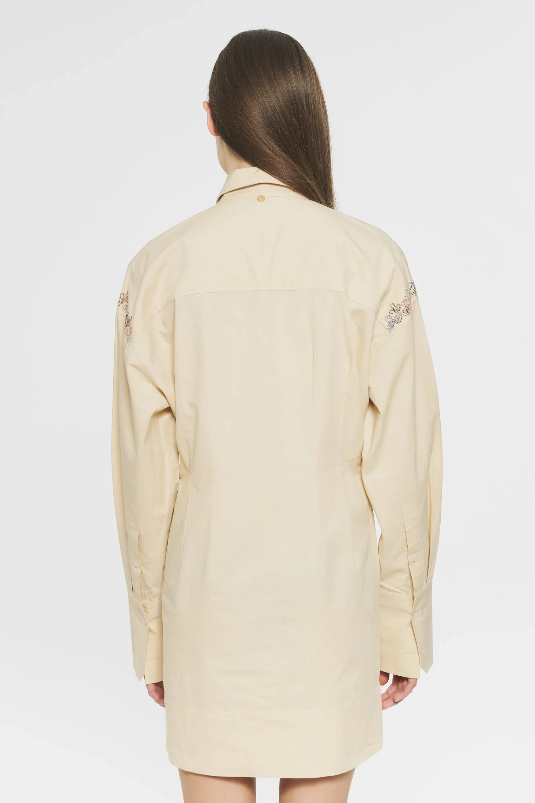 ANTIK BATIK Ziggy Embroidered mini dress Cream Flash Sale