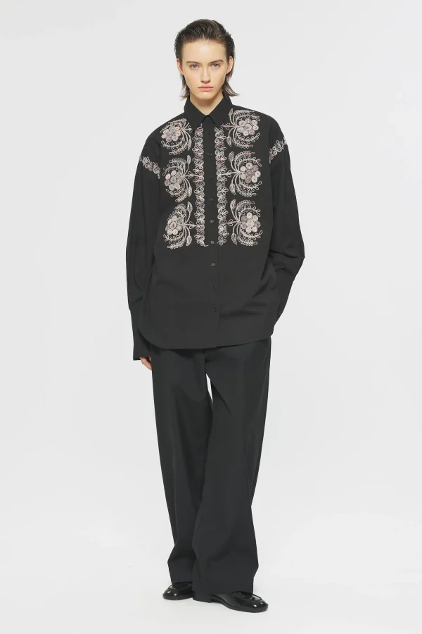 ANTIK BATIK Ziggy Embroidered tunic Black Cheap